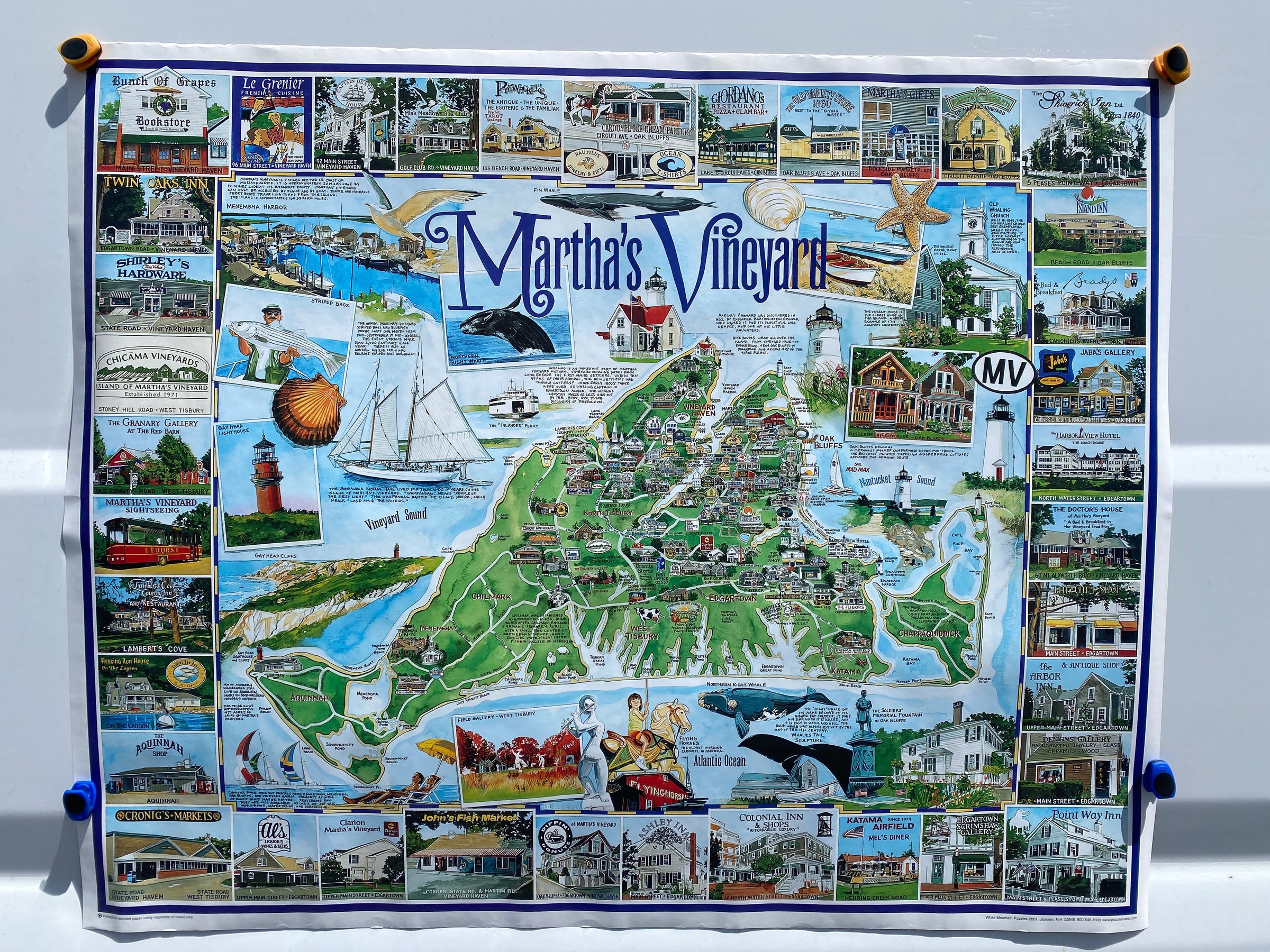 Martha's Vineyard White Mountain Poster | Chicken Alley Thrift