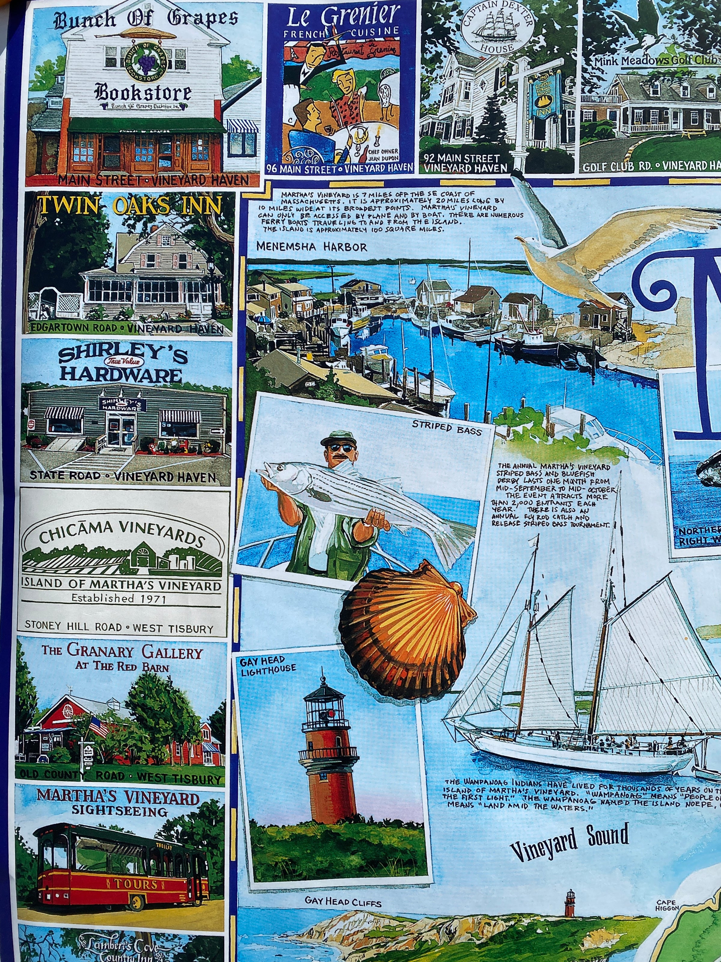 Martha's Vineyard White Mountain Poster | Chicken Alley Thrift