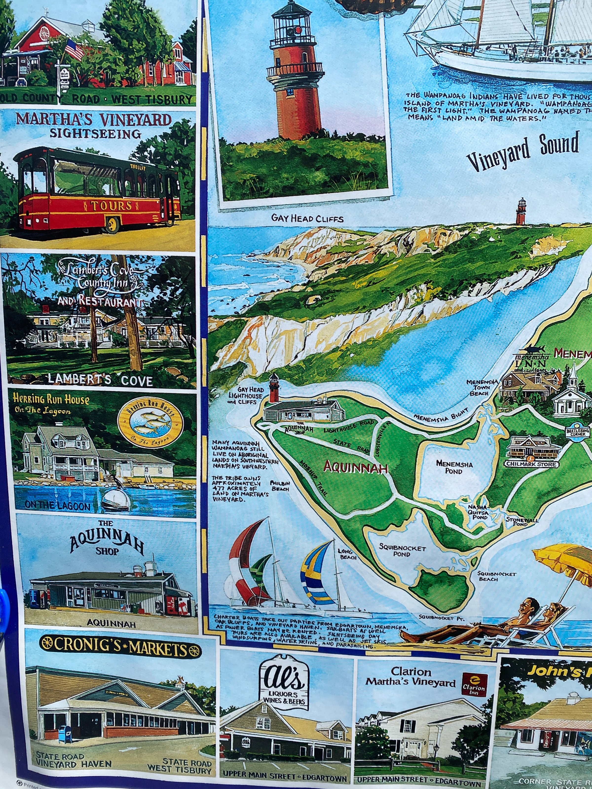 Martha's Vineyard White Mountain Poster | Chicken Alley Thrift
