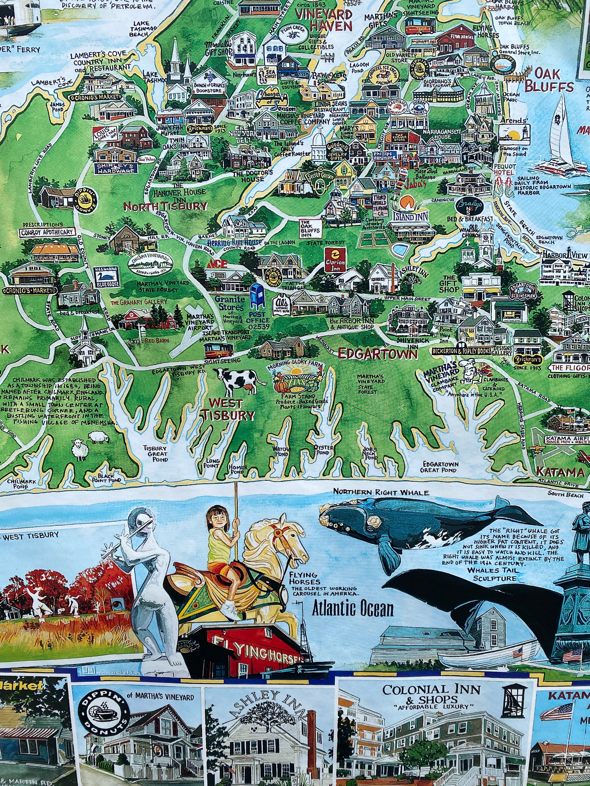 Martha's Vineyard White Mountain Poster | Chicken Alley Thrift