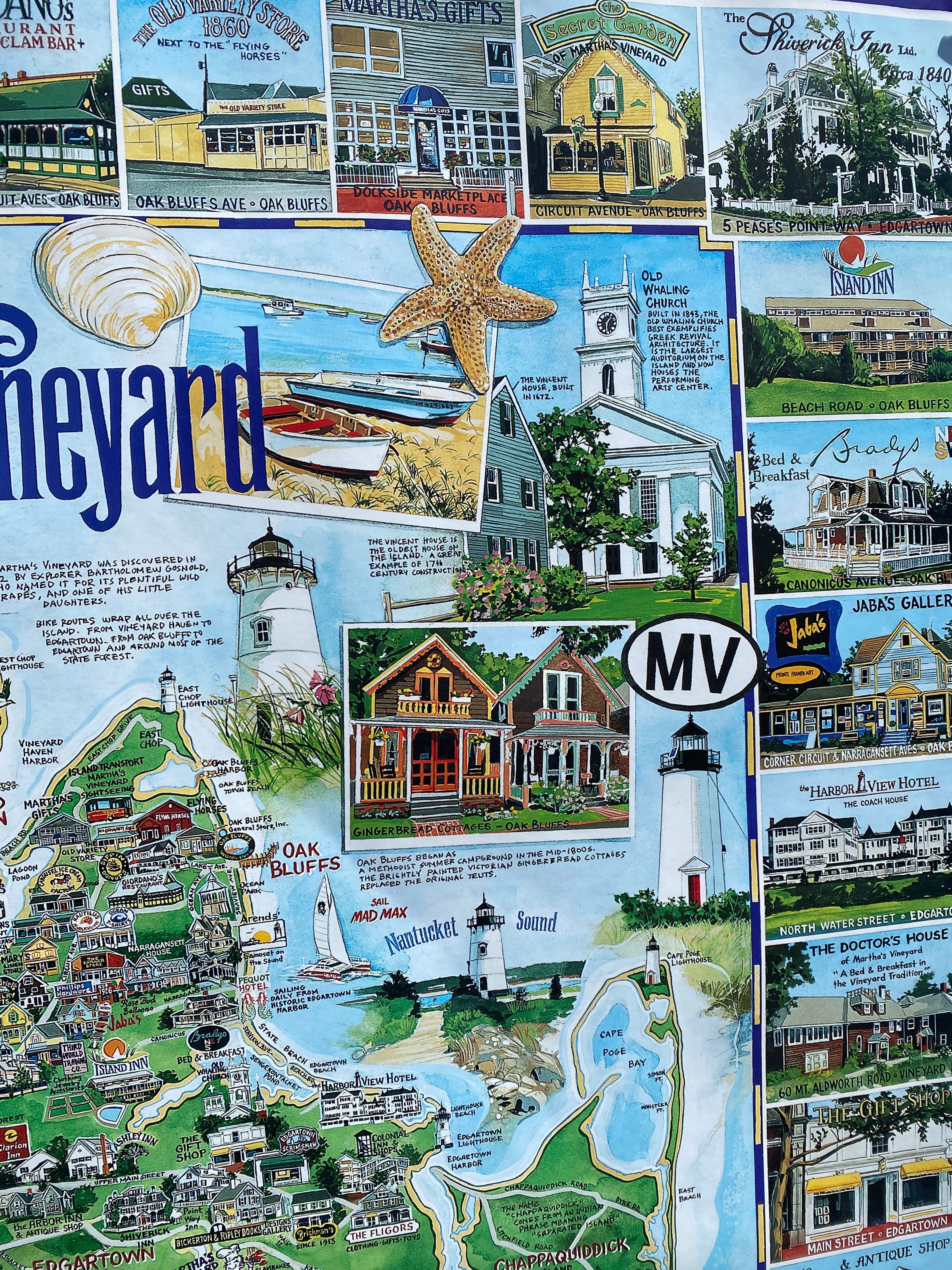 Martha's Vineyard White Mountain Poster | Chicken Alley Thrift